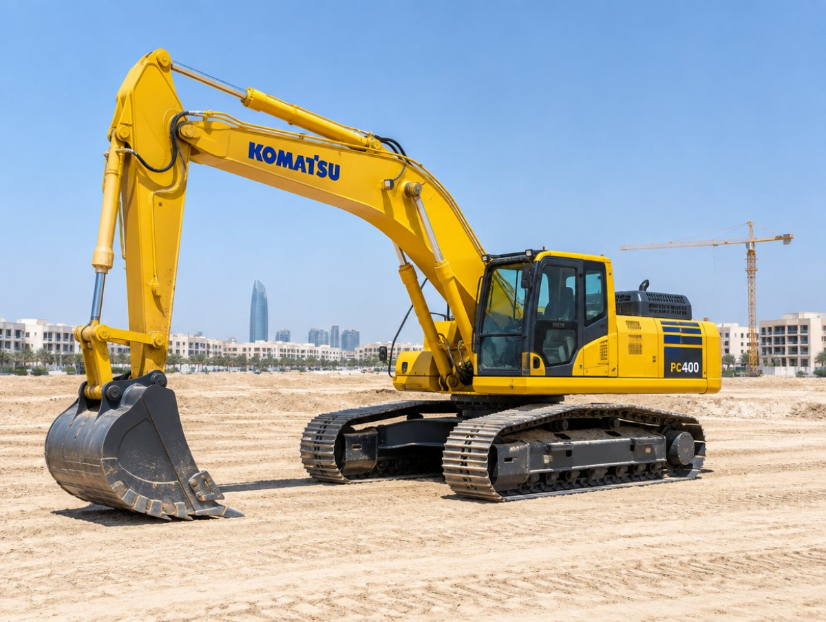 Excavator on an Abu Dhabi site